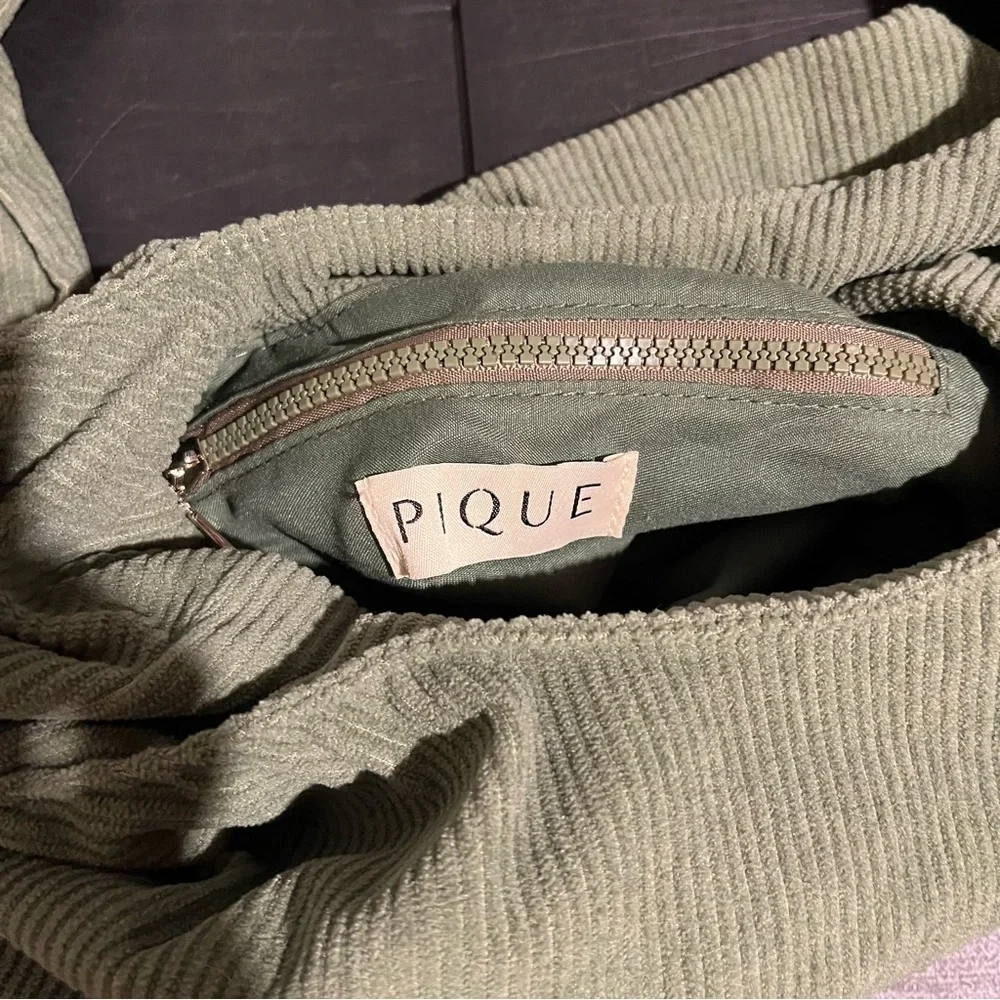 Pique Furoshiki Forest Tote Shoulder Bag Purse Green Corduroy 90’s Y2K